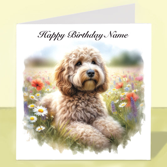 Cockapoo Birthday Card - Personalised