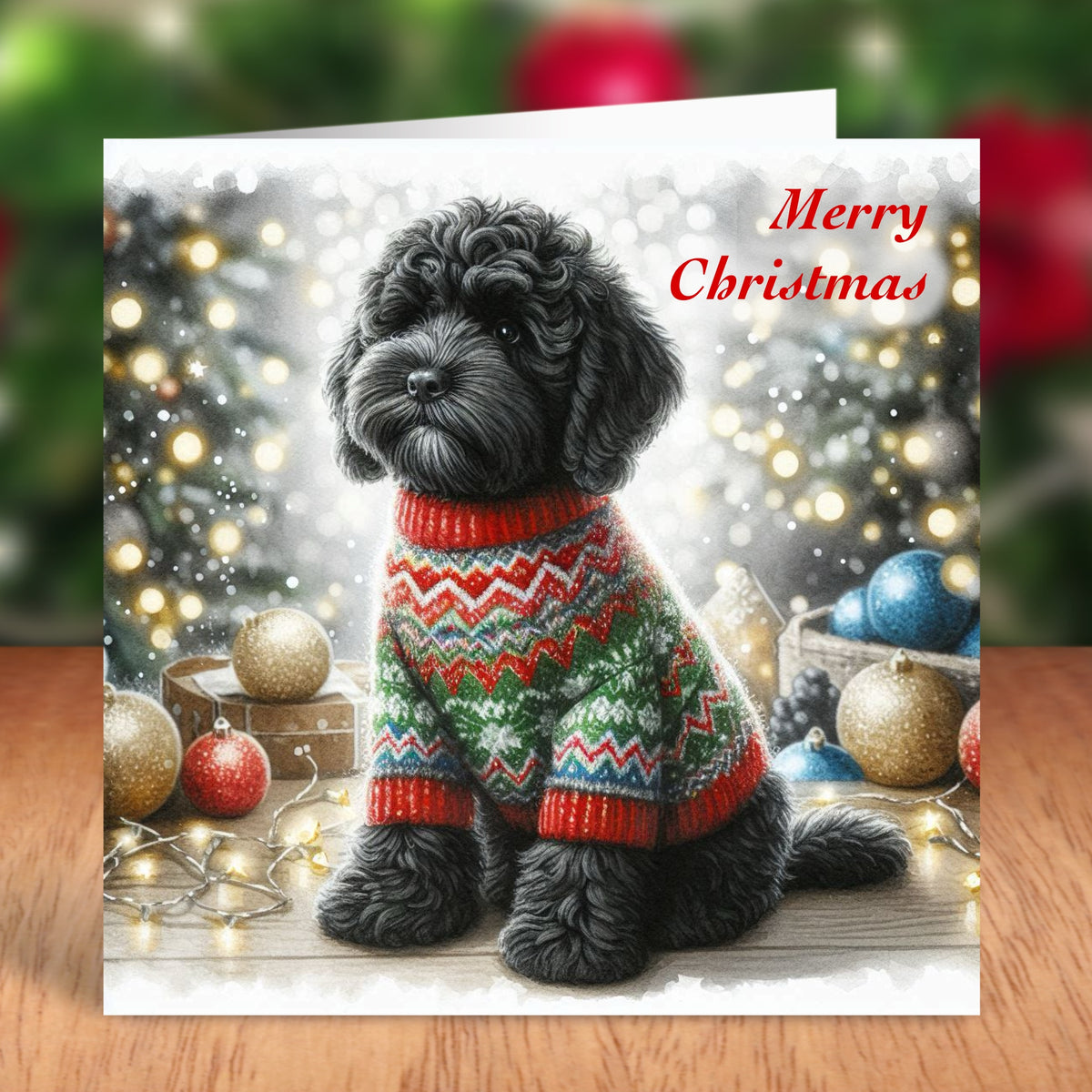Cockapoo - Christmas Card