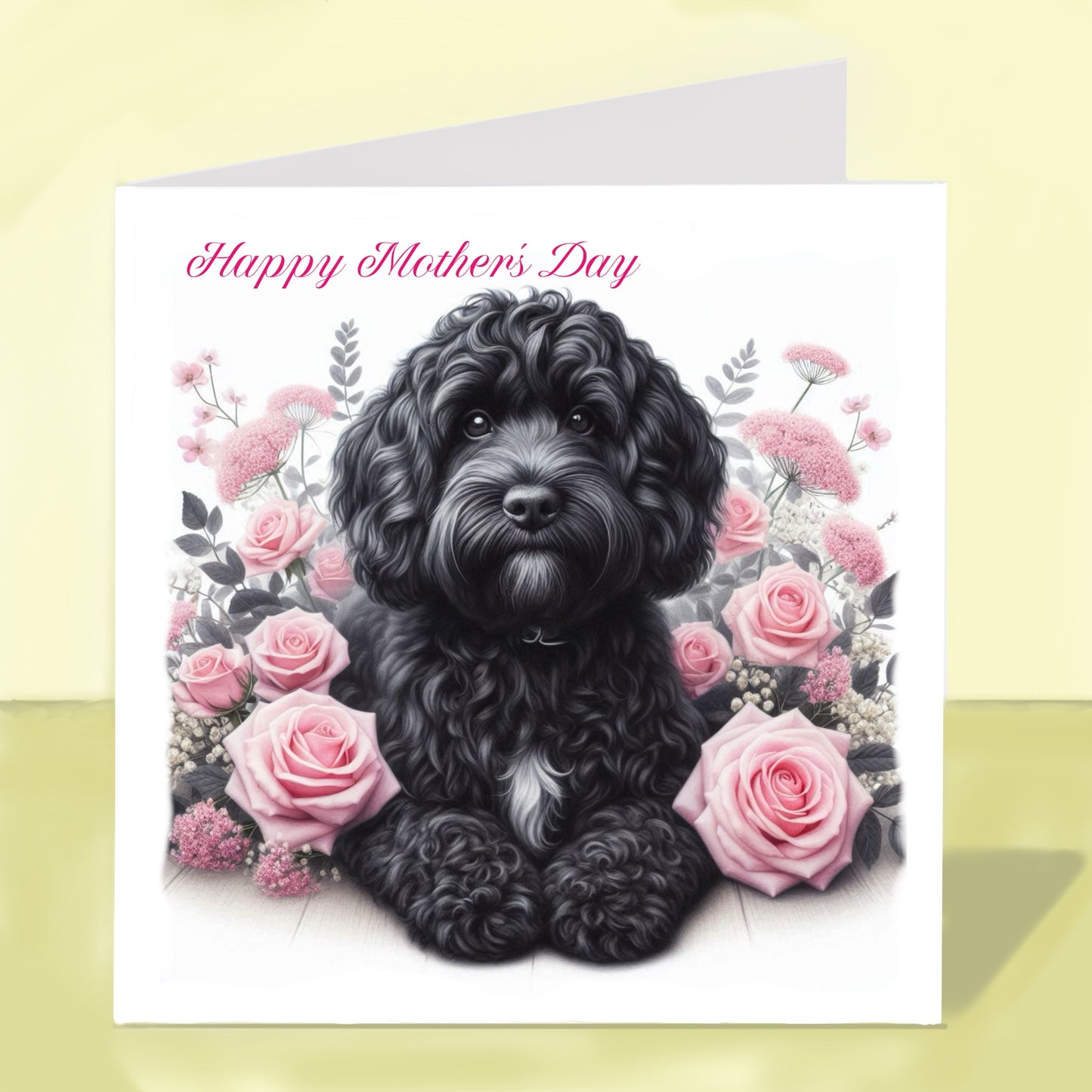 Cockapoo Mother's Day Card (Various Colours)