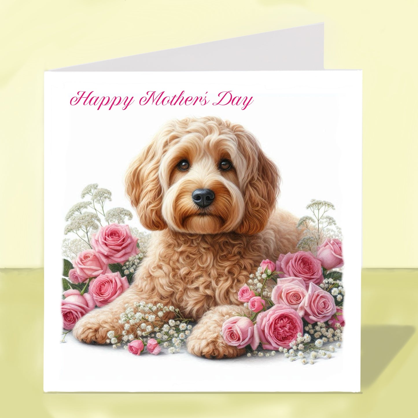 Cockapoo Mother's Day Card (Various Colours)