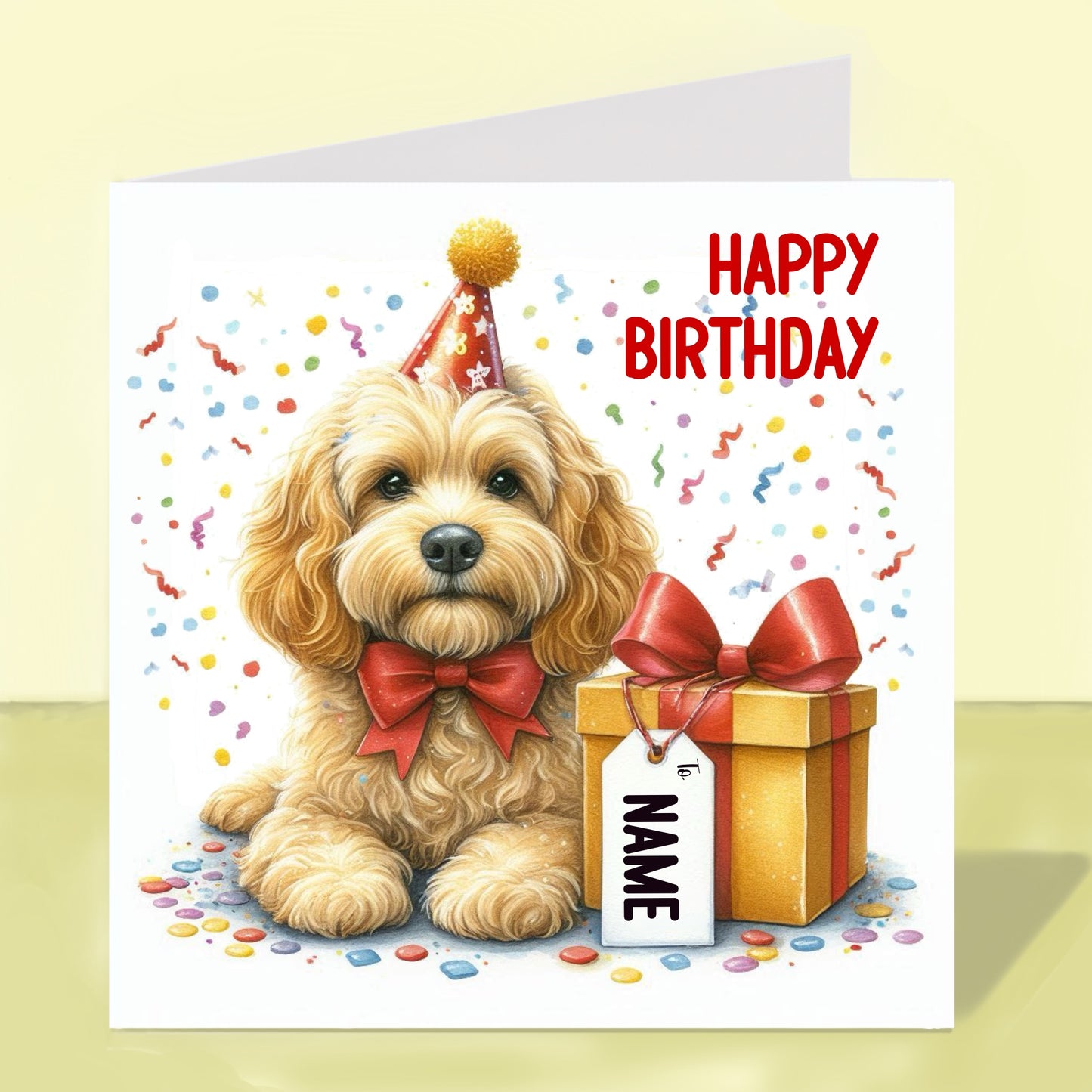 Cockapoo Birthday Card - Personalised