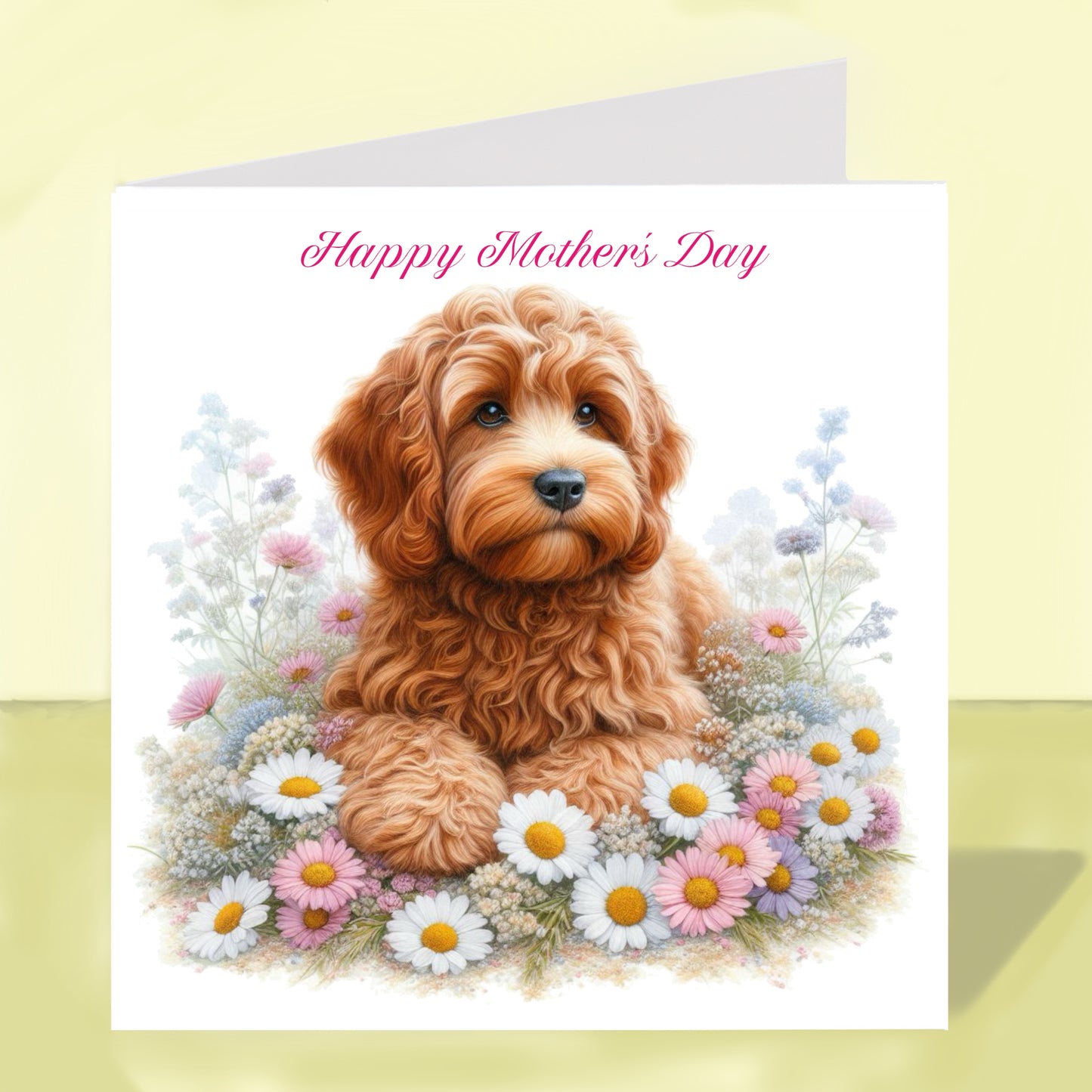 Cockapoo Mother's Day Card (Various Colours)