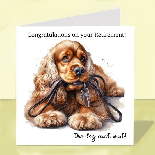 Cocker Spaniel - Retirement Card