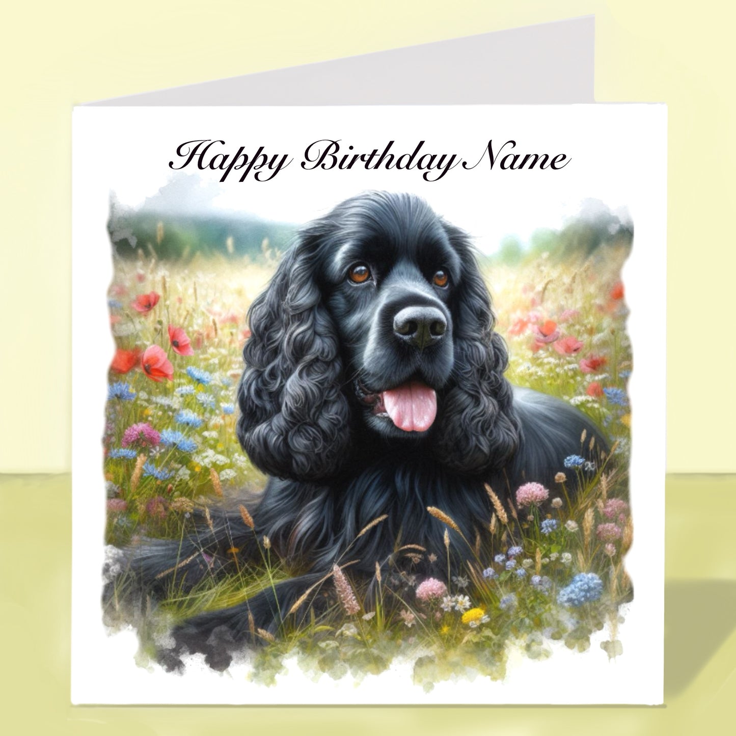 Cocker Spaniel Birthday Card - Personalised