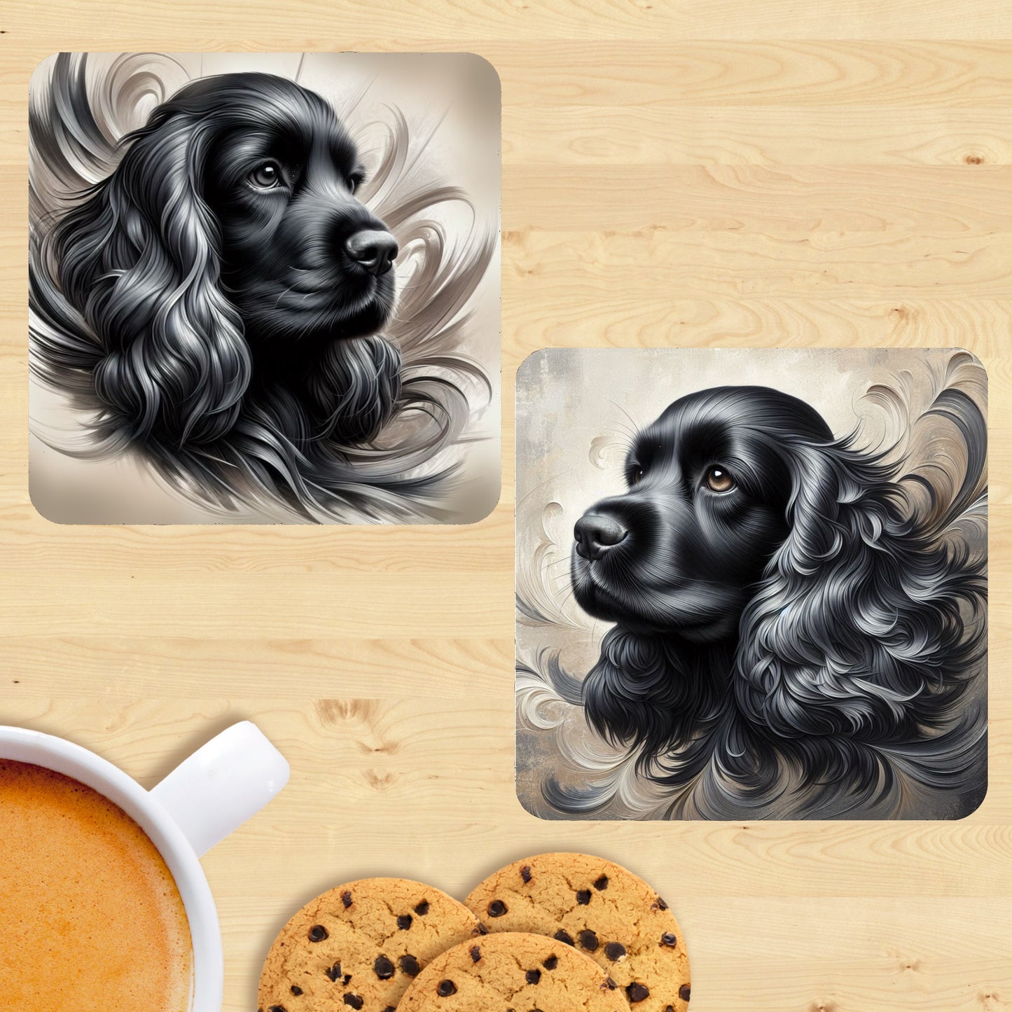 Cocker Spaniel - Soft Realism Coasters (Set of 2)