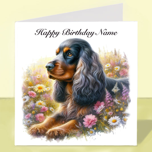 Cocker Spaniel Birthday Card - Personalised