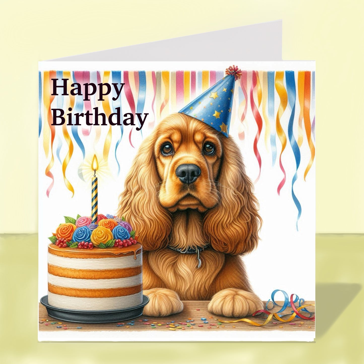 Cocker Spaniel Birthday Card