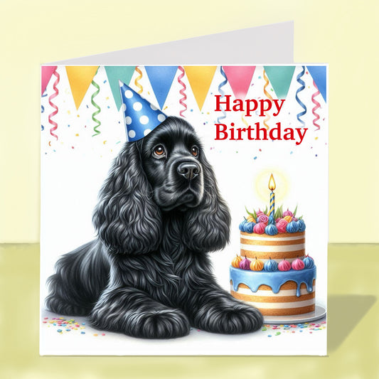 Cocker Spaniel Birthday Card