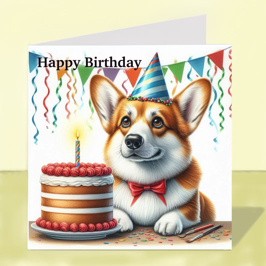 Corgi Birthday Card