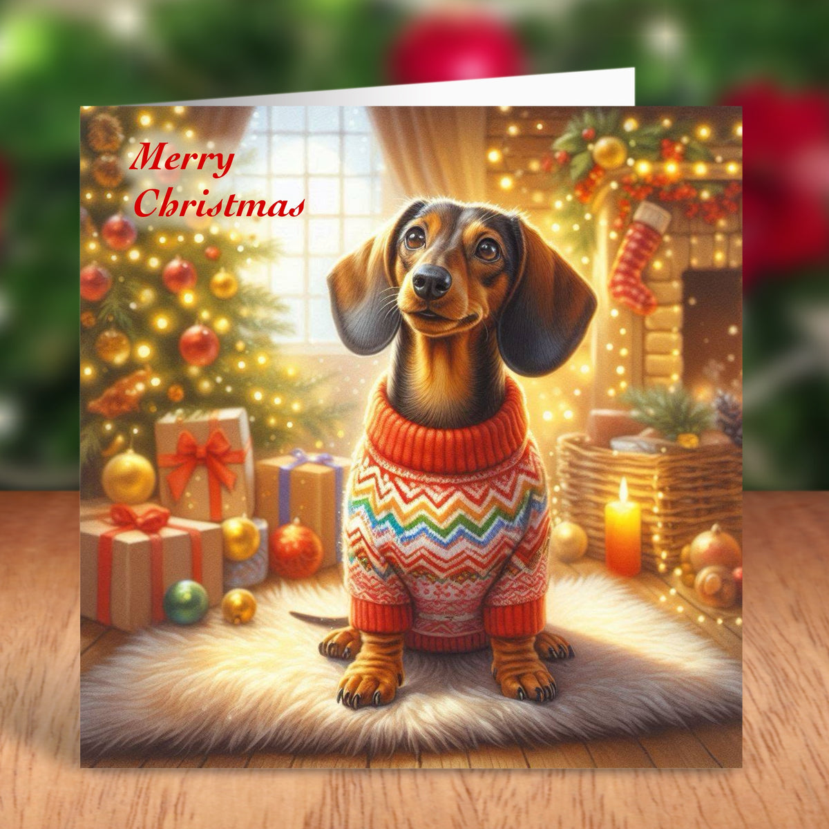 Dachshund - Christmas Card