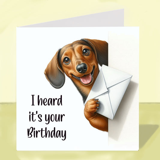 Dachshund - Birthday Card