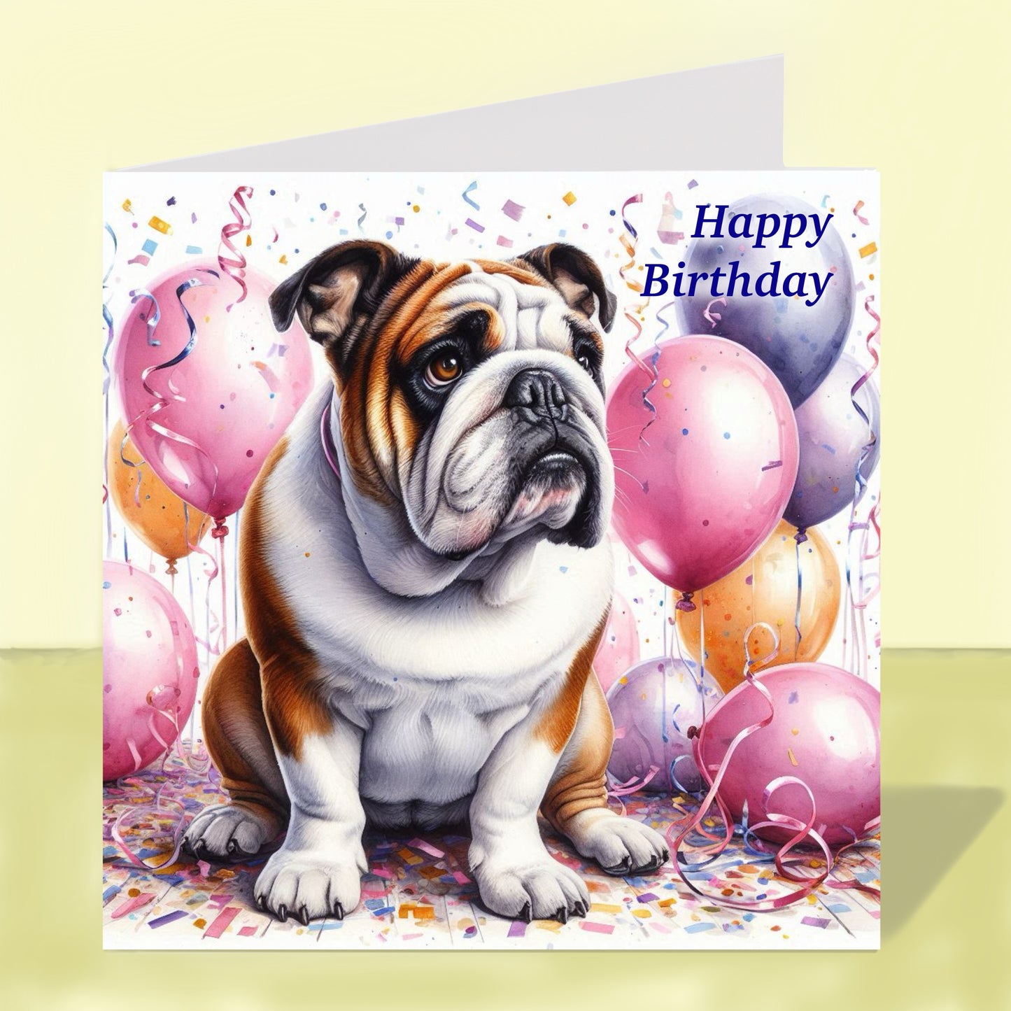 English Bulldog Birthday Card