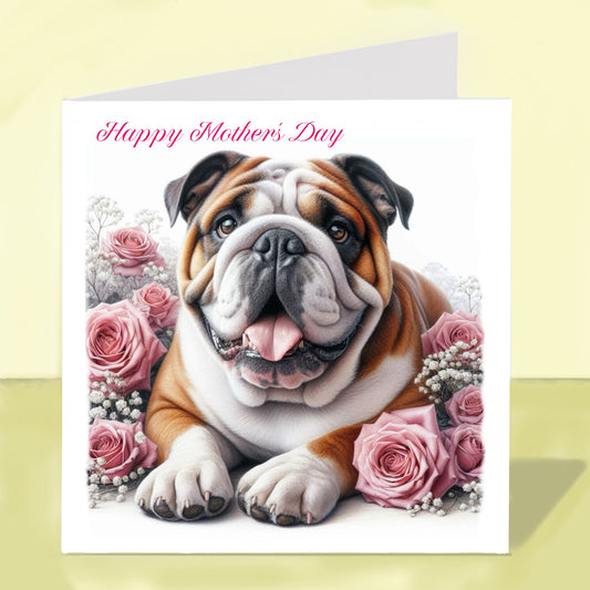 English Bulldog Mother's Day Card