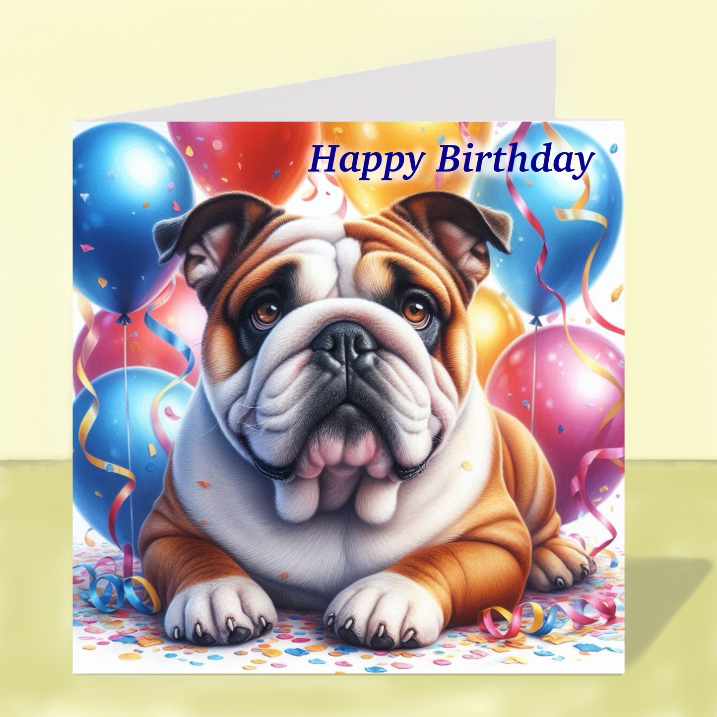 English Bulldog - Birthday Card