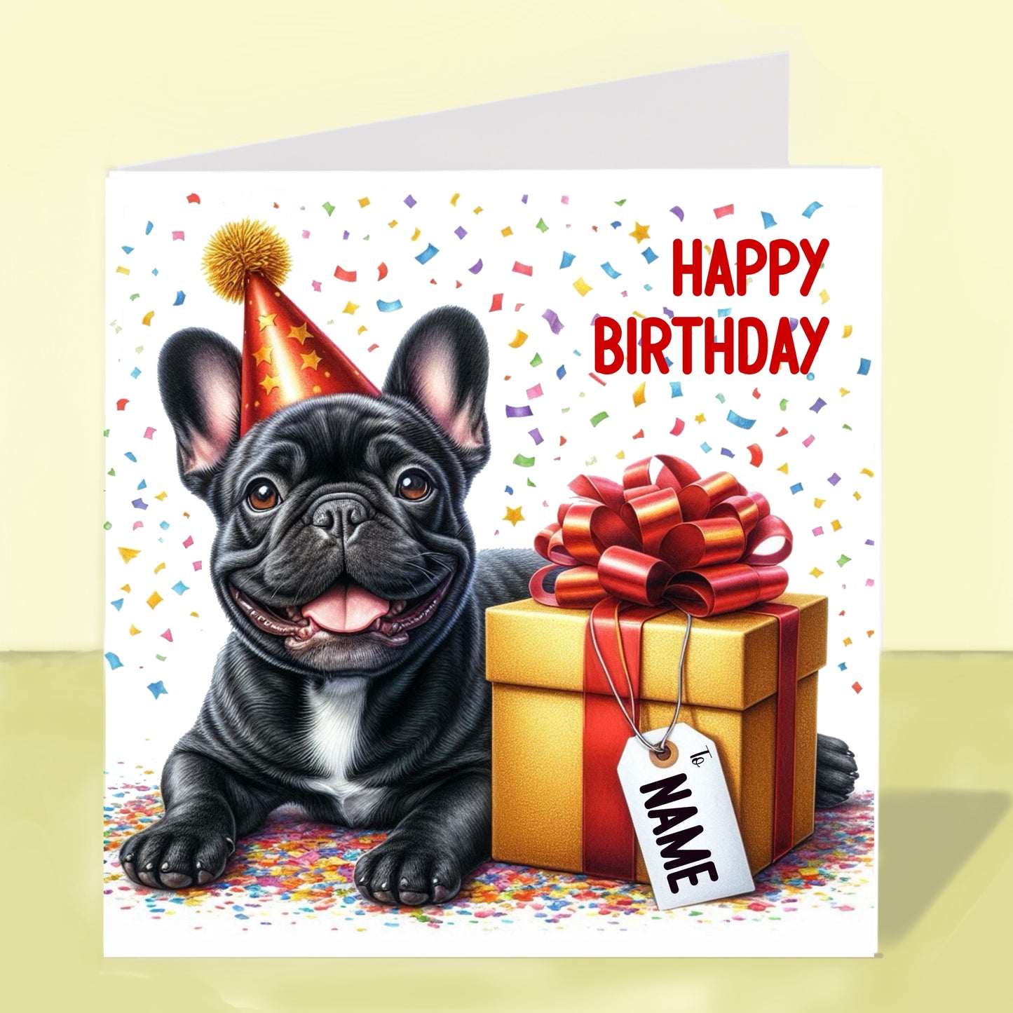French Bulldog Birthday Card - Personalised