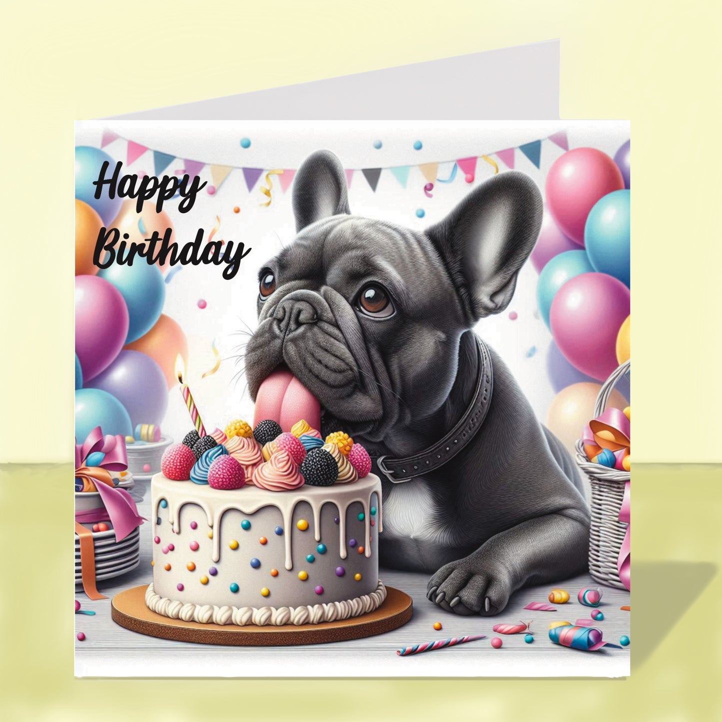 French Bulldog Birthday Card