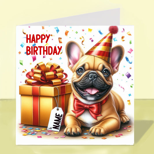 French Bulldog Birthday Card - Personalised