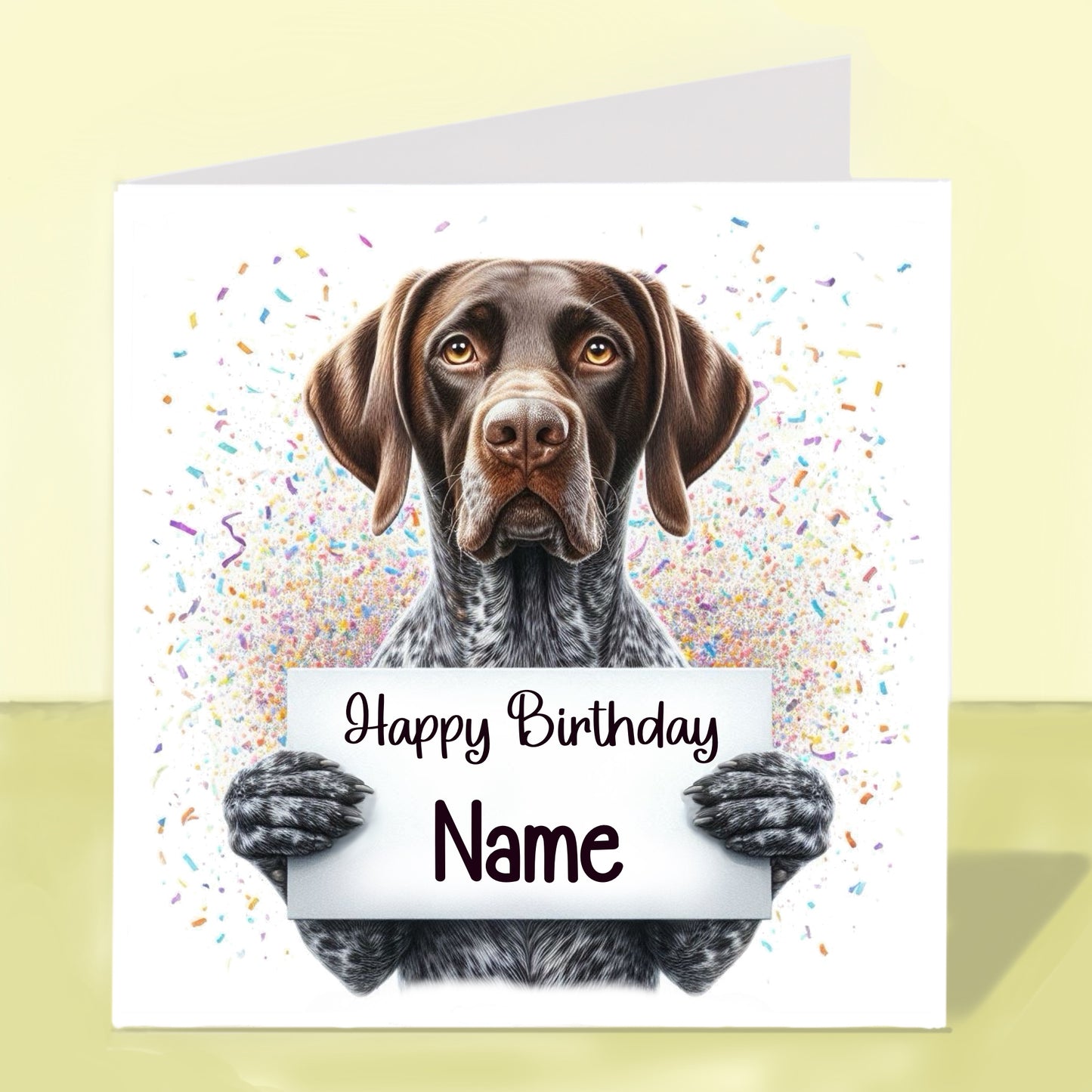 German Pointer Birthday Card - Personalised