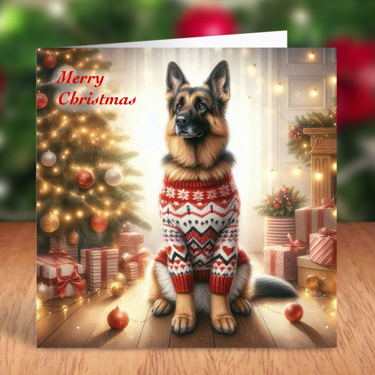 German Shepherd - Christmas Card