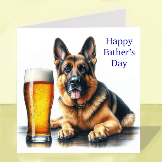 German Shepherd - Father's Day Card
