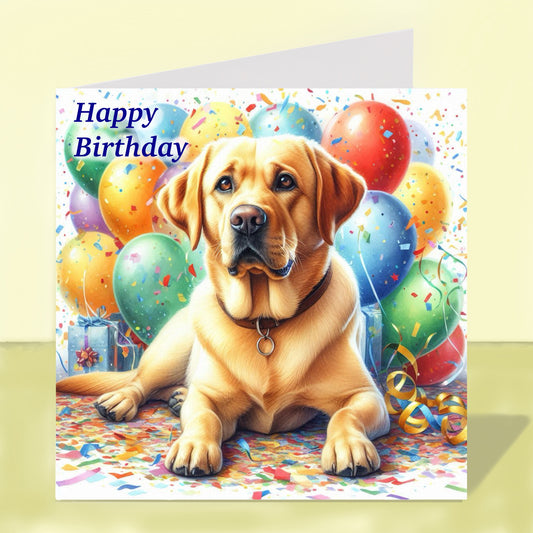 Labrador Birthday Card - Various Colours