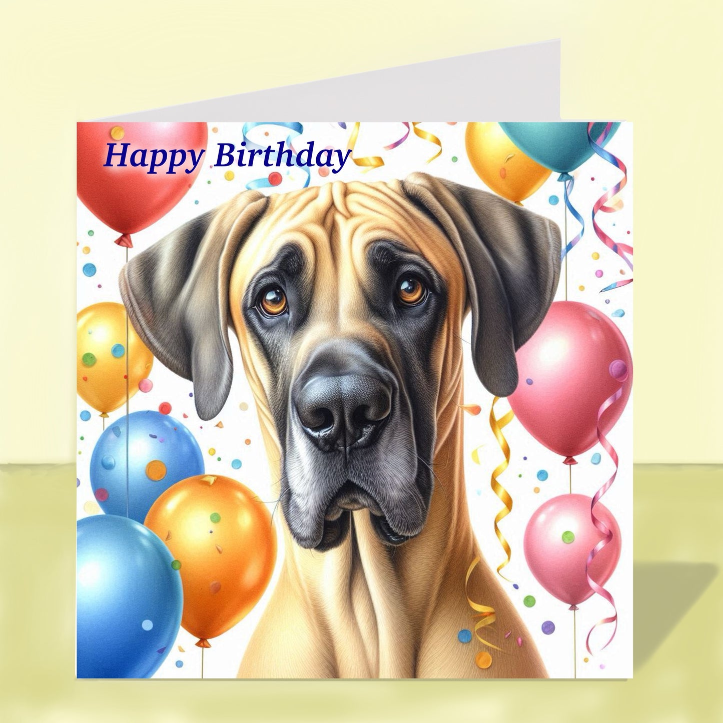 Great Dane - Birthday Card