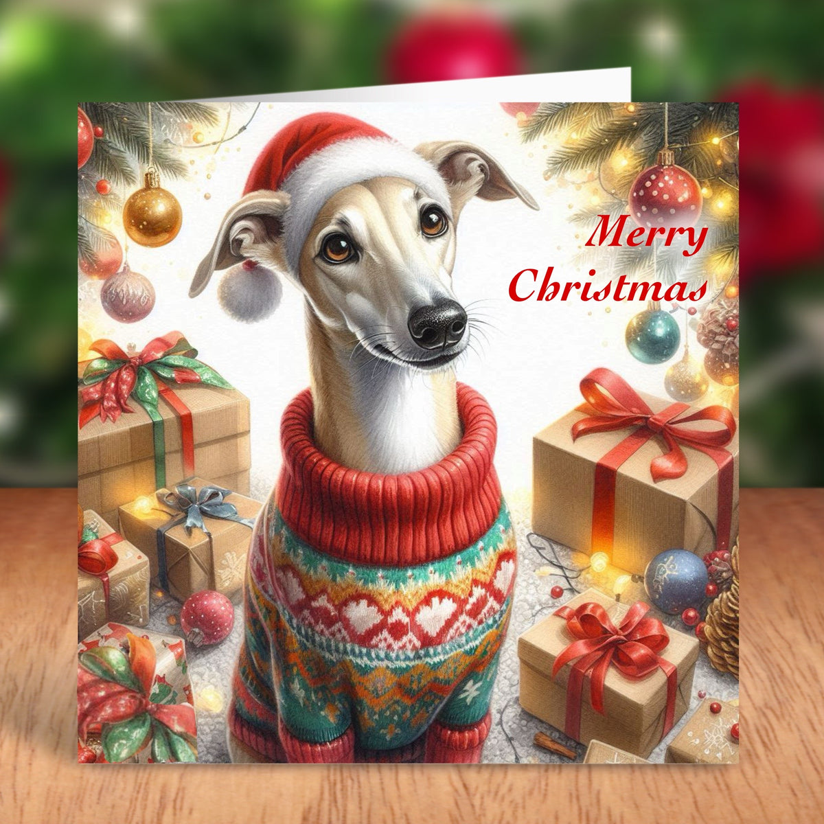 Greyhound - Christmas Card