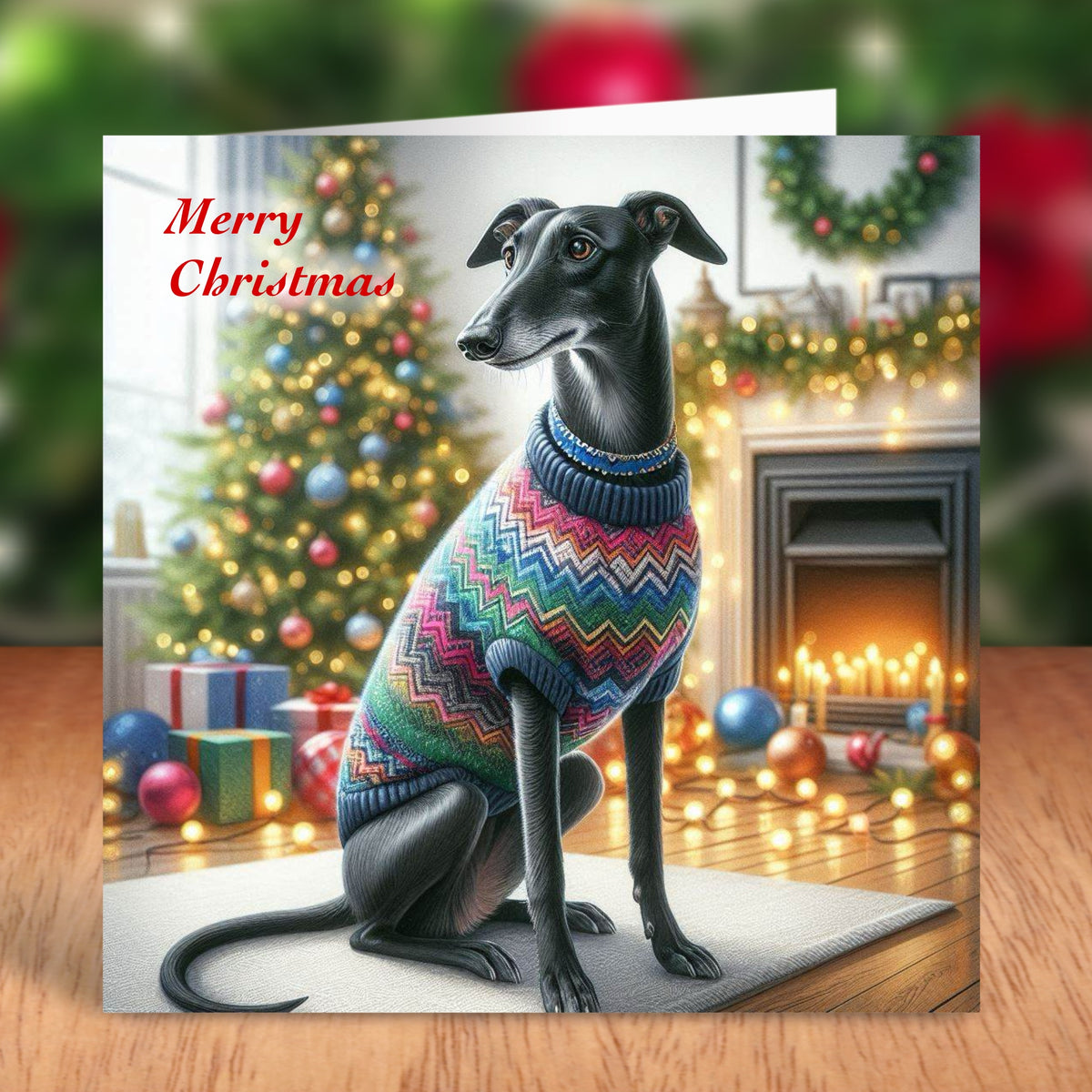 Greyhound - Christmas Card