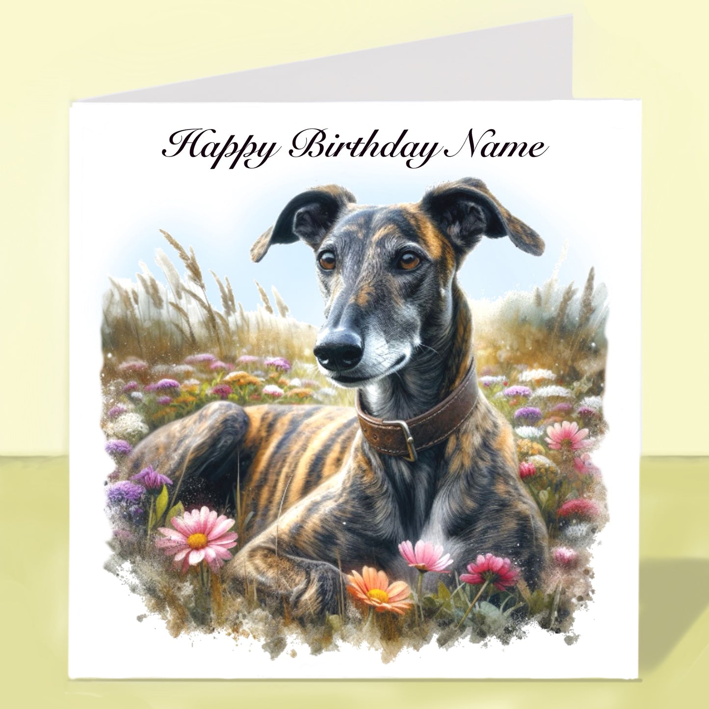 Greyhound Birthday Card - Personalised