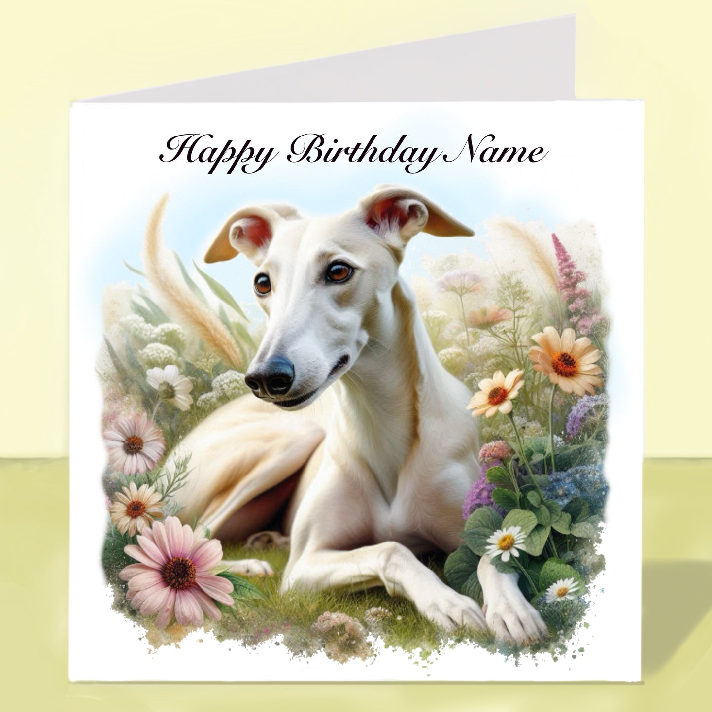 Greyhound Birthday Card - Personalised