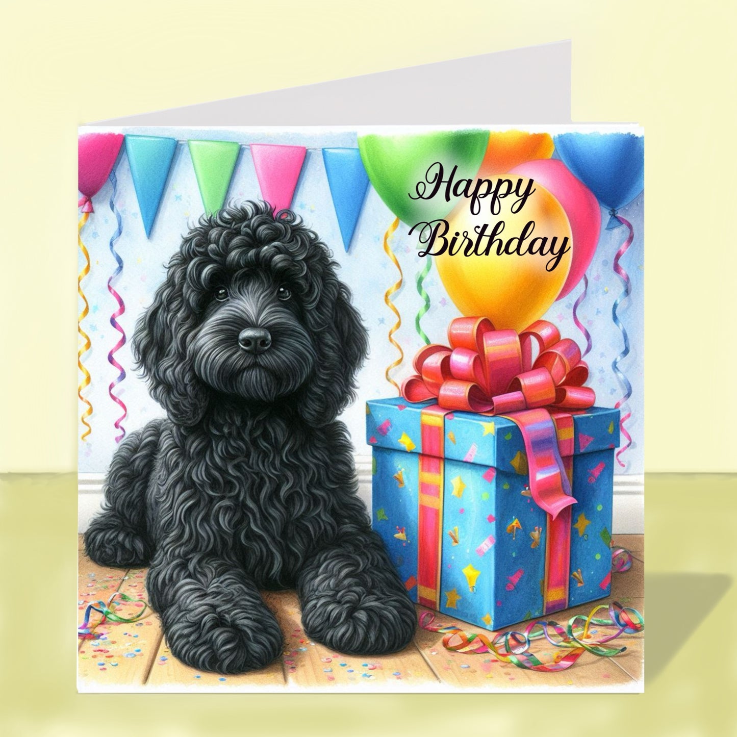 Cockapoo Birthday Card (Various Colours)