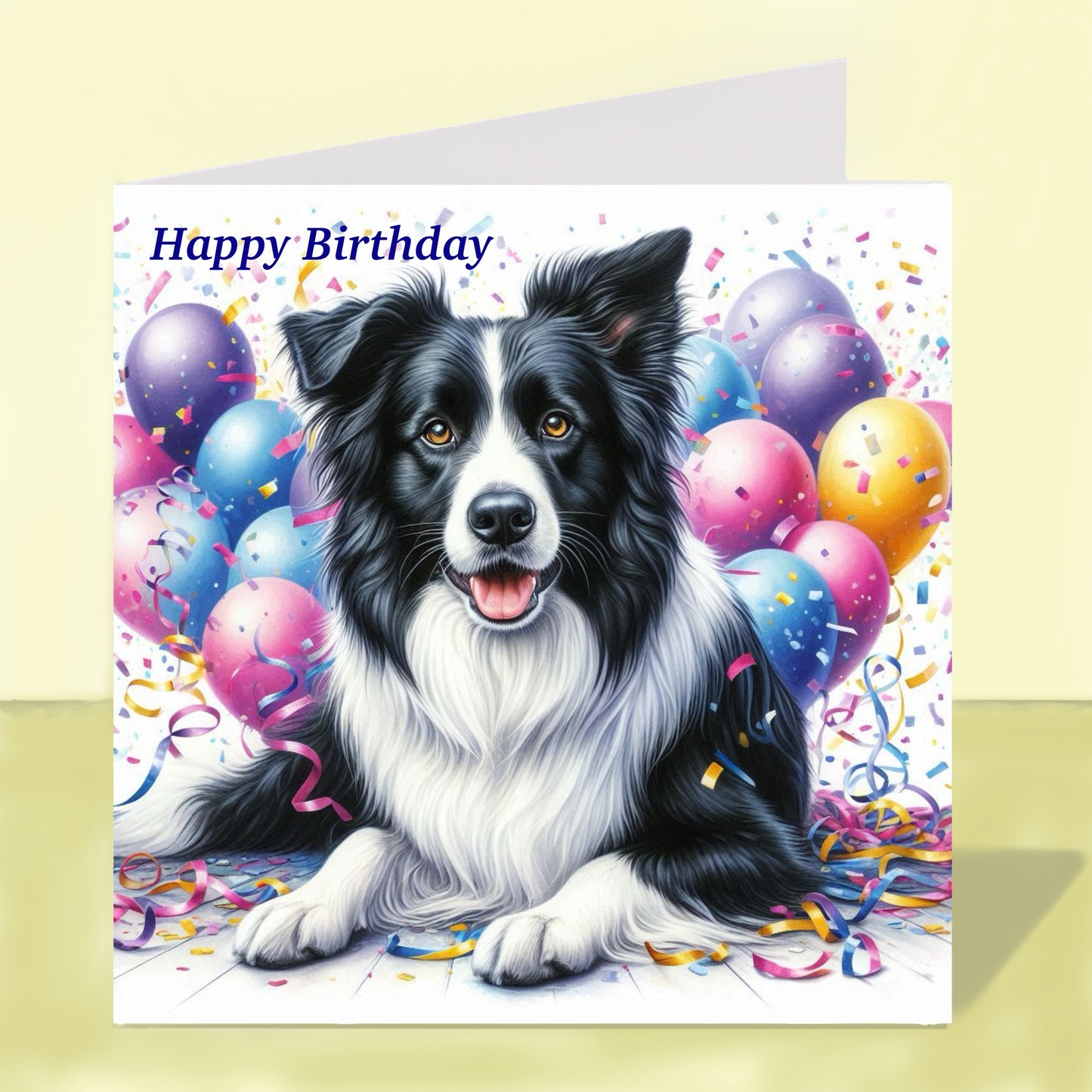 Border Collie - Birthday Card