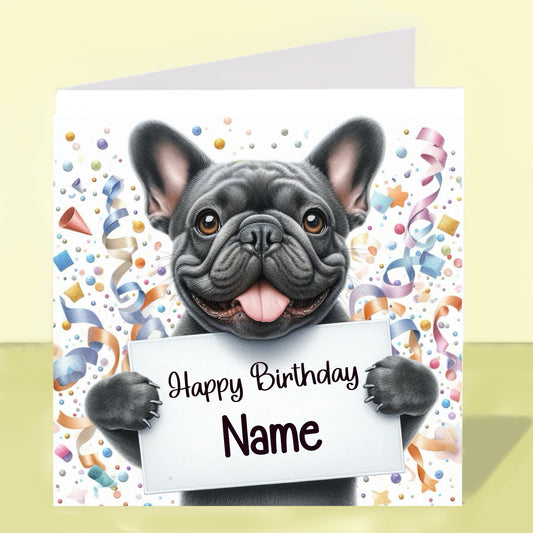 French Bulldog Birthday Card - Personalised
