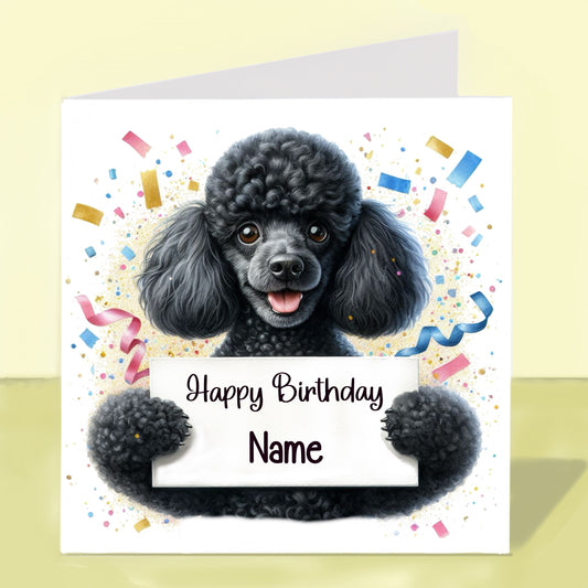Miniature Poodle Birthday Card - Personalised