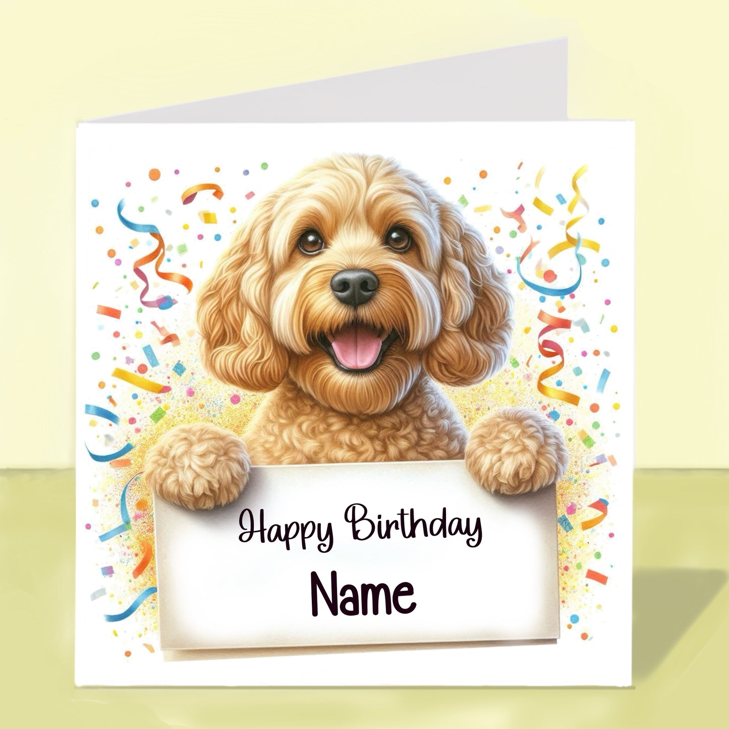 Cockapoo Birthday card - Personalised