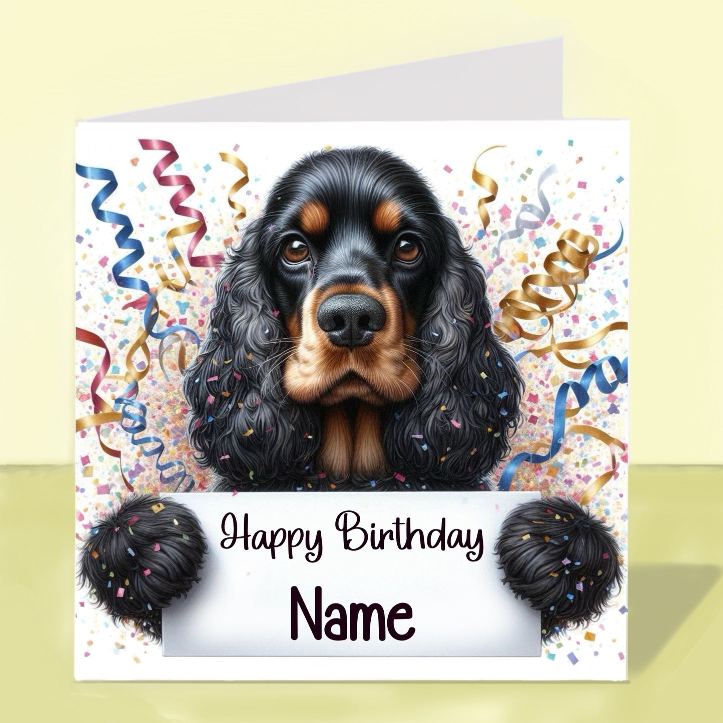 Cocker Spaniel Birthday Card - Personalised