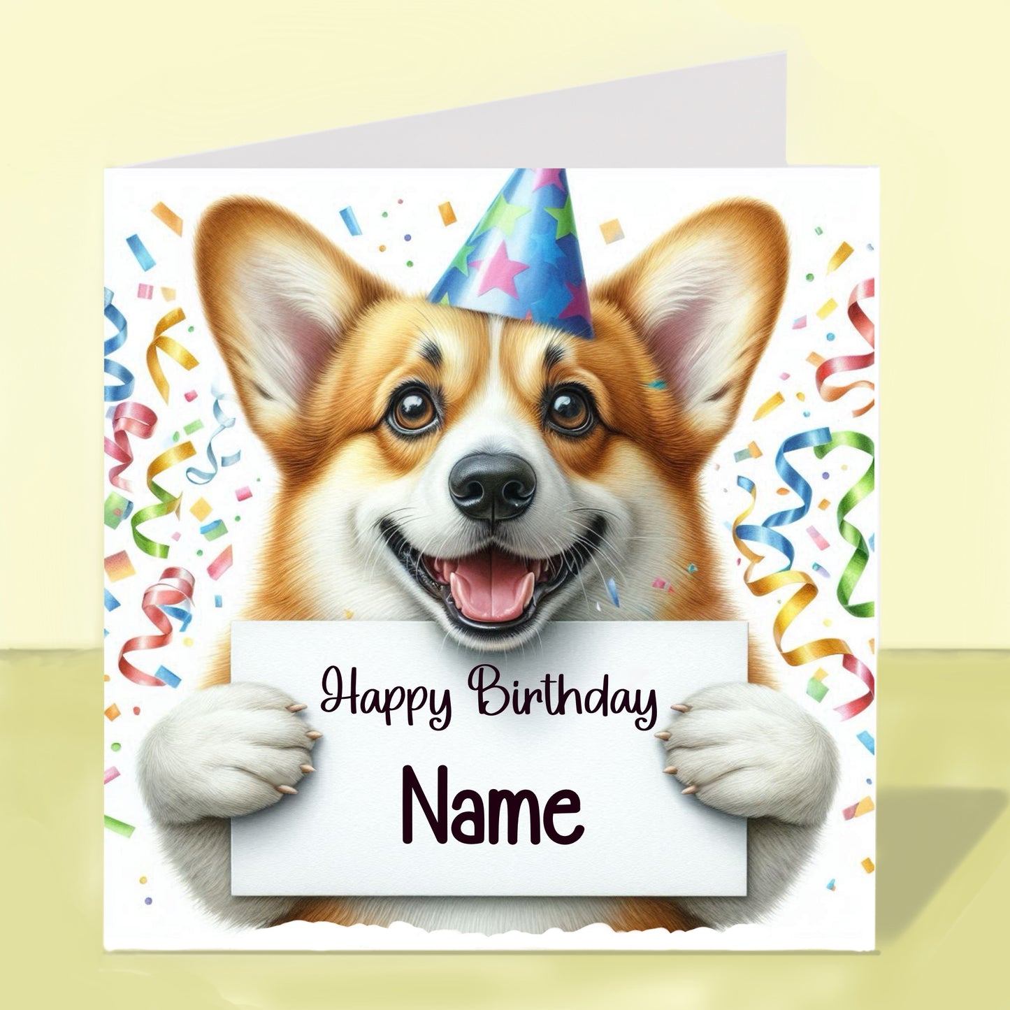 Corgi Birthday Card - Personalised