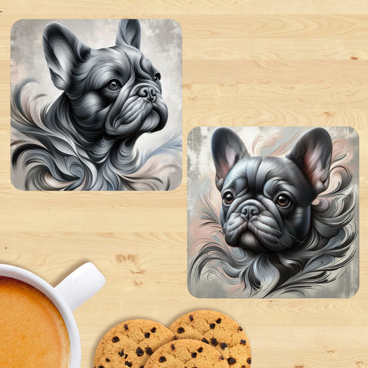 French Bulldog - Soft Realism Coasters (Set of 2)