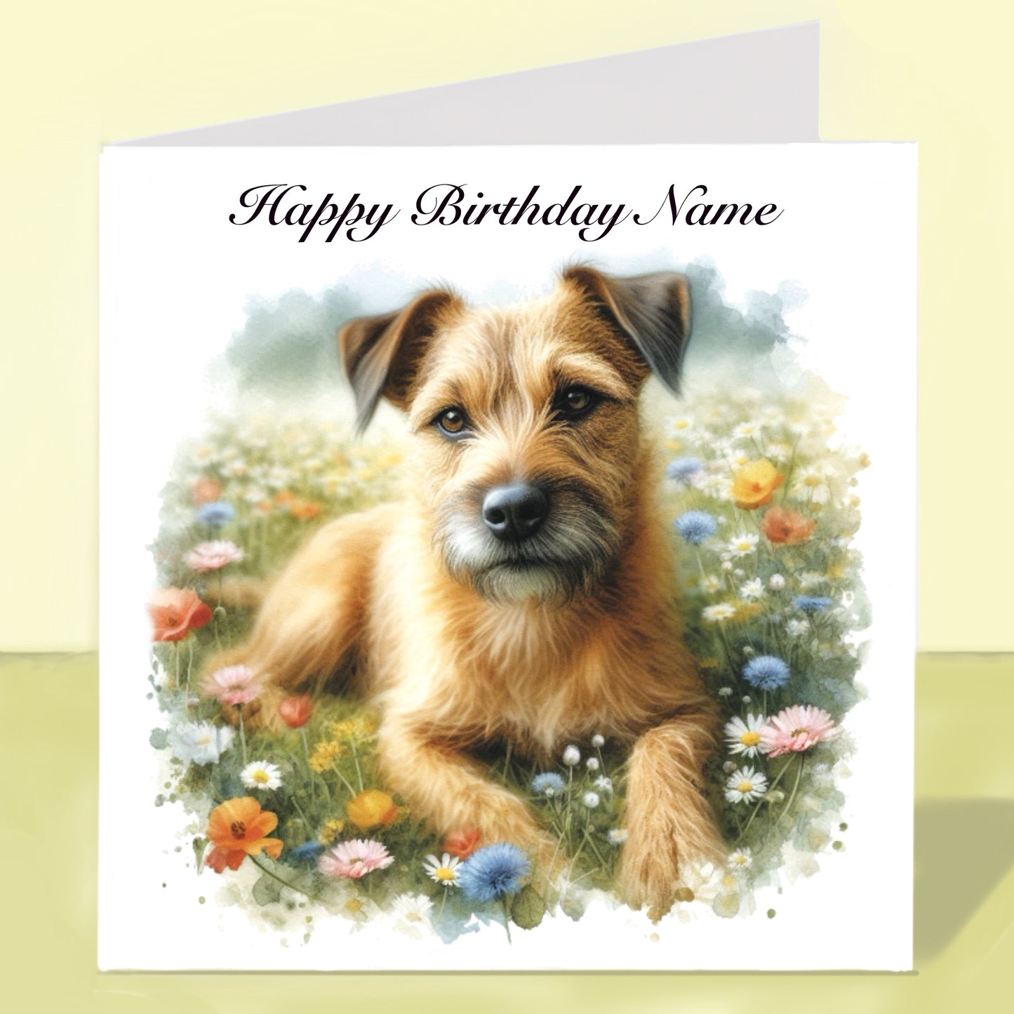 Patterdale Terrier Birthday Card - Personalised