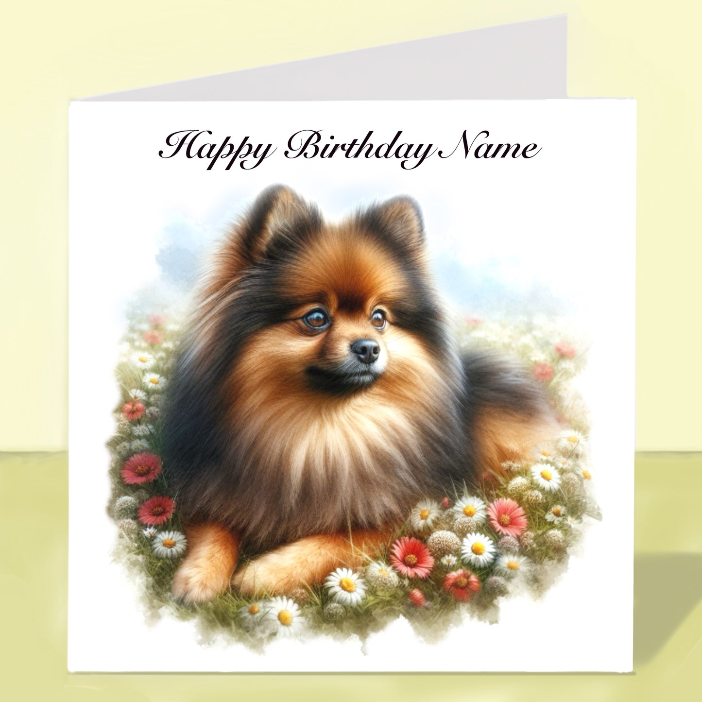 Pomeranian Birthday Card - Personalised