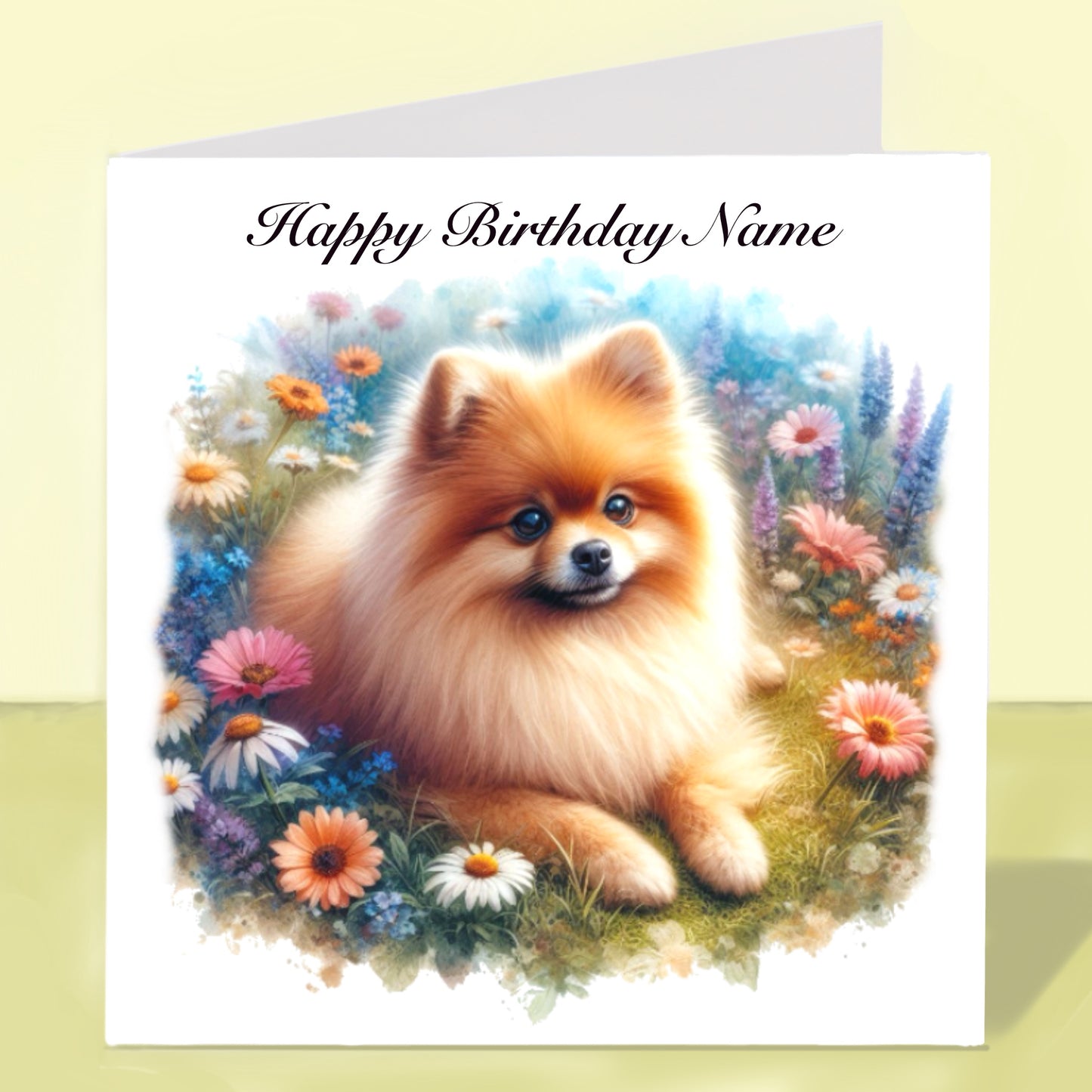Pomeranian Birthday Card - Personalised