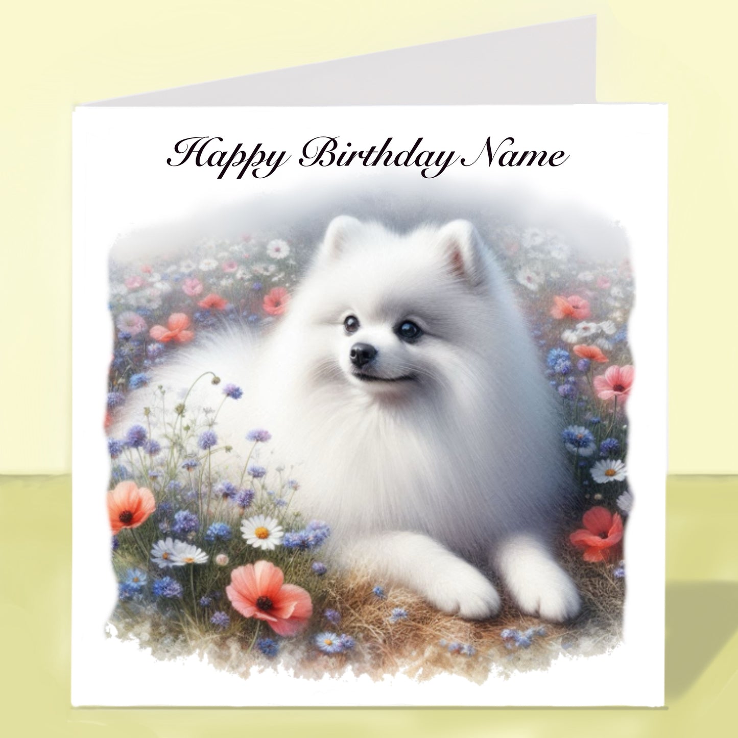 Pomeranian Birthday Card - Personalised