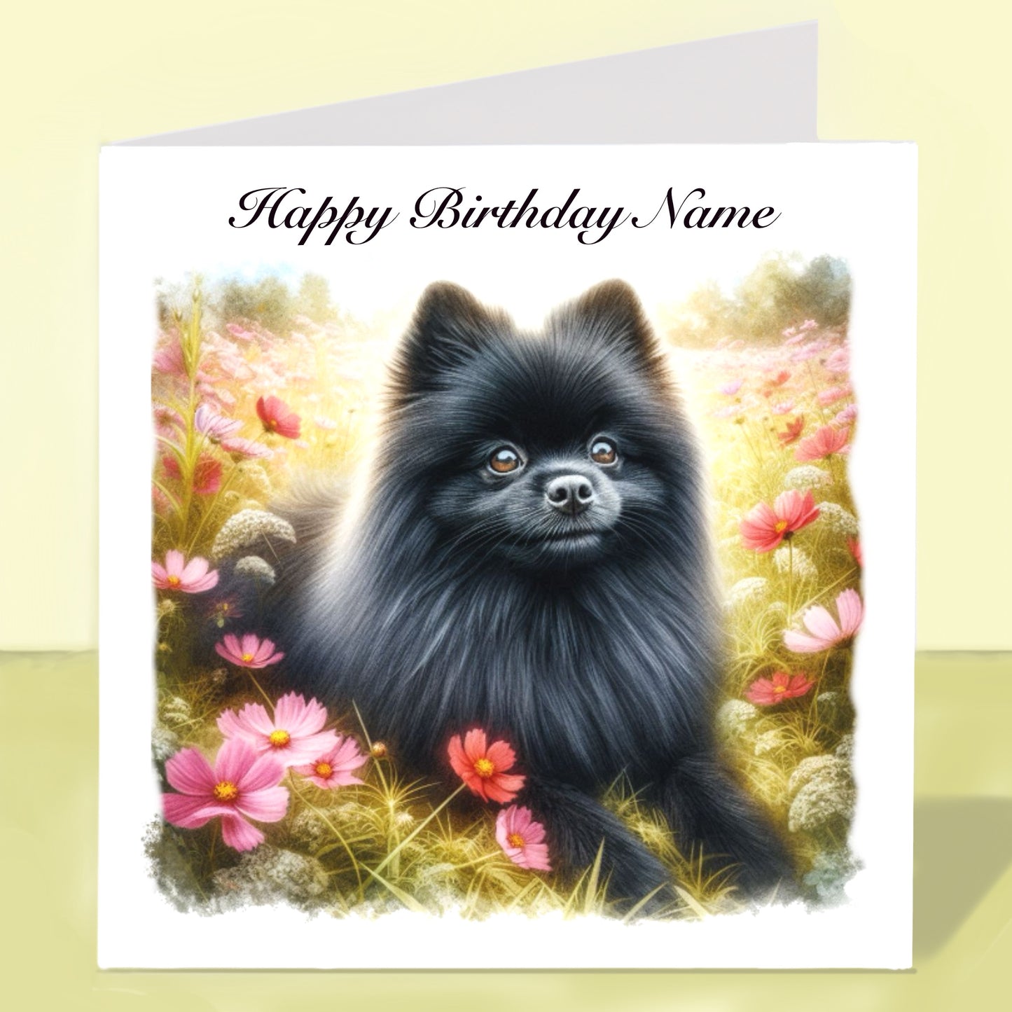 Pomeranian Birthday Card - Personalised