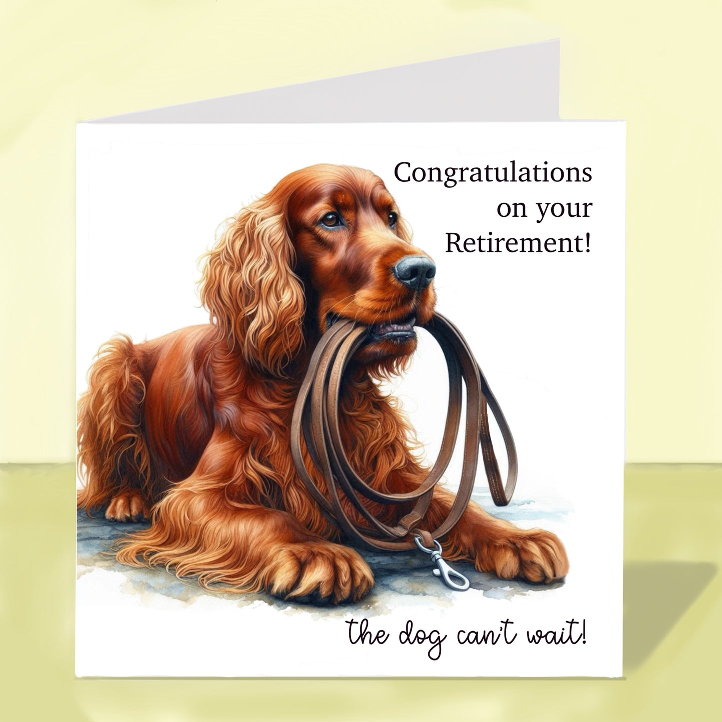Irish Setter  - Retirement Card