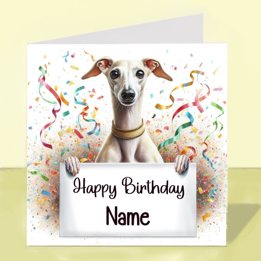 Italian Greyhound Birthday Card - Personalised