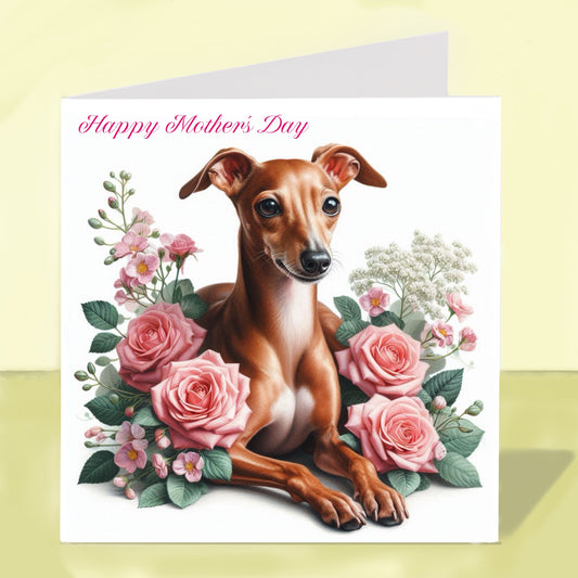 Italian Greyhound Mother's Day Card