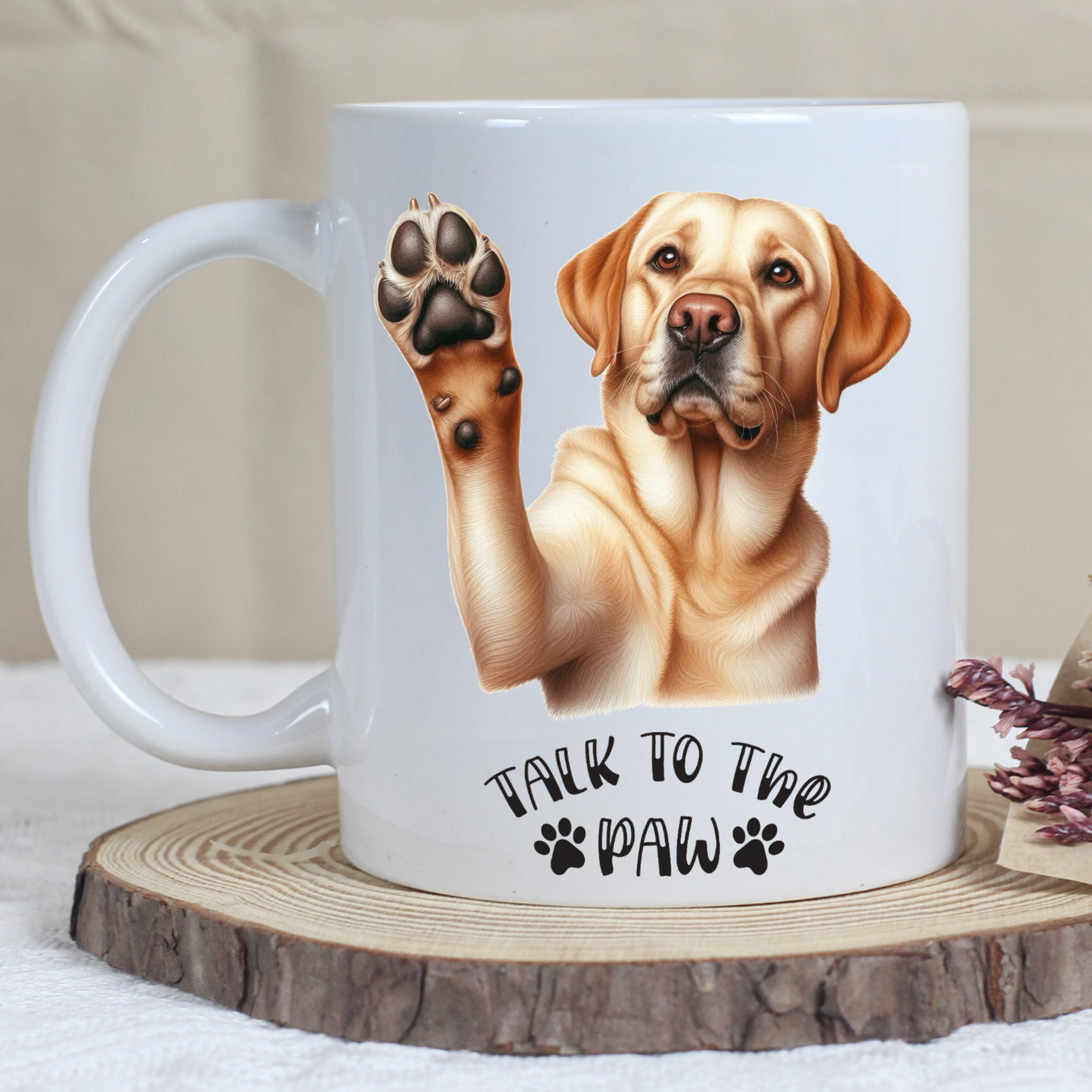Talk To The Paw Mug - Labrador (Various Colours)