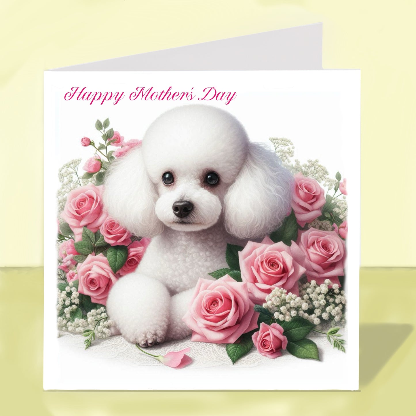 Miniature Poodle Mother's Day Card