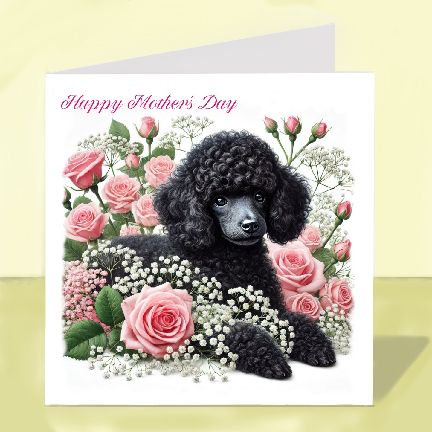 Miniature Poodle Mother's Day Card
