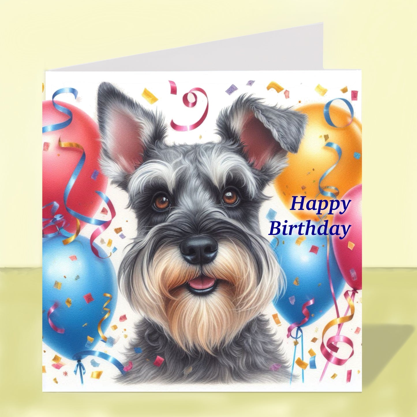 Miniature Schnauzer - Birthday Card